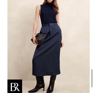 Banana Republic Blue Midi Pencil Skirt for Work
